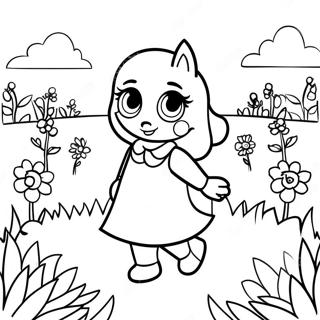 Amy Rose Egy Viragmezoben Szinezolap 27751 6044