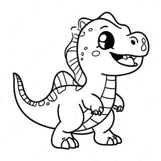 Boldog Chibi Dinoszaurusz Szinezo Oldal 29205-6357