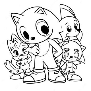 Sonic Baratokkal Szinezolap 2-2720