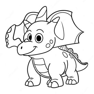 Rajzfilm Triceratops Jatszik Szinezolap 32285-7037