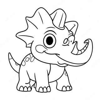 Rajzfilm Triceratops Jatszik Szinezolap 32285-7038