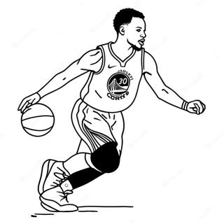 Steph Curry Labdavezetes Szinezolap 32985-7199