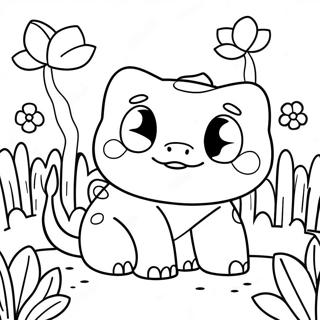 Cuki Bulbasaur Egy Viragoskertben Szinezolap 34159-7456