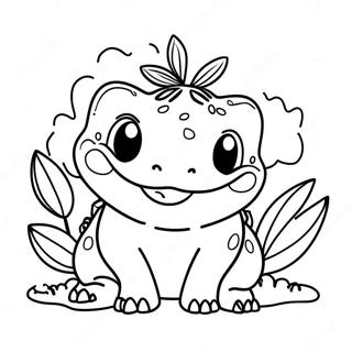 Boldog Bulbasaur Nagy Mosollyal Szinezolap 34160-7459