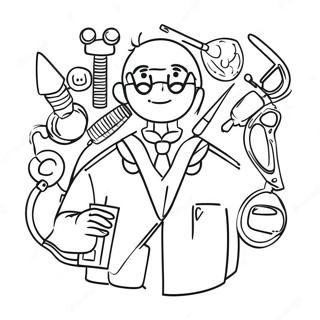 Okos Orvos Orvosi Eszkozokkel Szinezolap 34802-7609