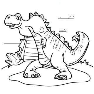 Spinosaurus Harcol A T Rex Szel Szinezolap 34883-7632