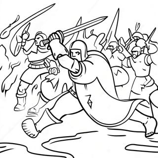 Epikus Csata Videojatek Jelenet Szinezolap 34972-7650