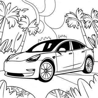 Tesla Model 3 Elektromos Auto Szinezooldal 35790-7818