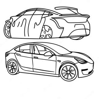 Tesla Model 3 Elektromos Auto Szinezooldal 35790-7819