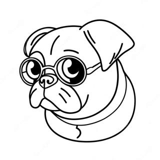 Pug Napszemuvegben Szinezolap 37362-8168