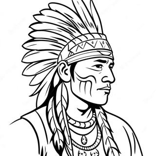Oslakos Amerikai Harcos Tollas Fejdisszel Szinezolap 37452-8176