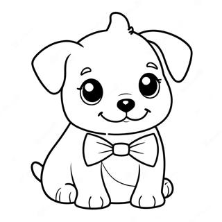 Aranyos Kiskutya Csokornyakkendovel Szinezolap 3830 1099