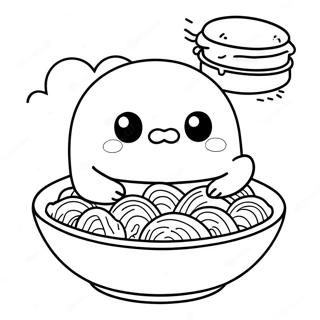 Gudetama Ramen T Eszik Szinezooldalon 39372-8602