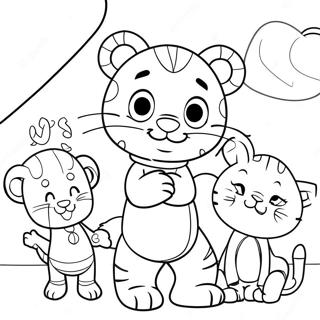 Daniel Tiger Baratokkal Jatszik Szinezooldalon 39456-8615