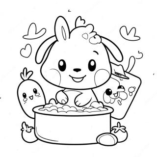 Pochacco Baratokkal Jatszik Szinezo Oldal 41351-9034