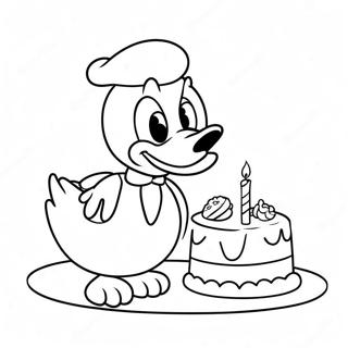 Donald Kacsa Szuletesnapi Tortaval Szinezolap 43207 9447
