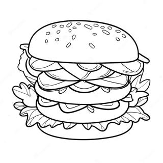 Baconos Sajtos Hamburger Szinezolap 46809-10249