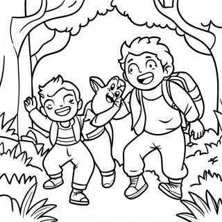 Elveszett Fiuk Szorakoznak Az Erdoben Szinezolap 47105 10309