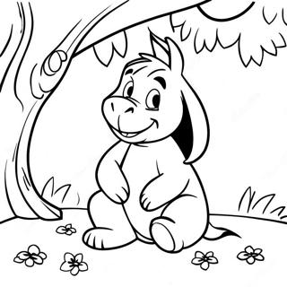 Eeyore Egy Fa Alatt Ulve Szinezolap 47374-10367