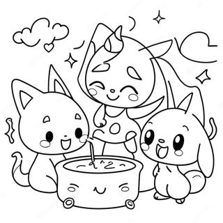 Kuromi Baratokkal Jatszik Szinezolap 4743 597