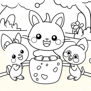 Kuromi Baratokkal Jatszik Szinezolap 4743 600