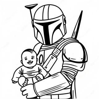 Mandalorian Gyermekkel Szinezo Oldal 47815-10451