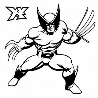 Wolverine X Men Logoval Szinezolap 49253-10786