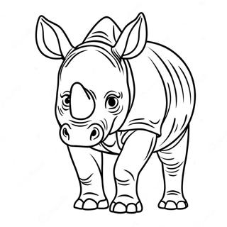 Fenseges Afrikai Orrszarvu Szinezolap 50453 11036