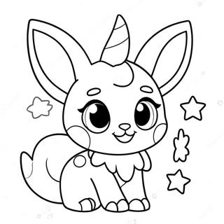 Cuki Sylveon Csillogo Csillagokkal Szinezolap 50722-11092