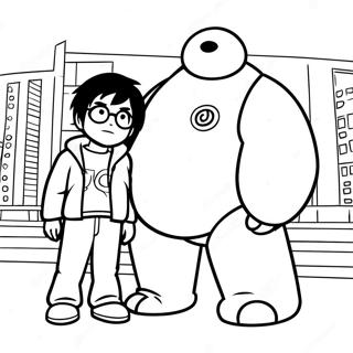 Hiro Hamada Baymax Szal Szinezolap 51093-11173