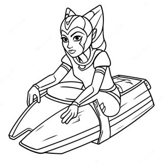 Ahsoka Tano Speederen Szinezolap 51540-11284