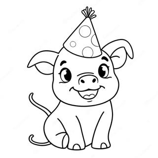 Malac Parti Kalapban Szinezo Oldal 55348 12127