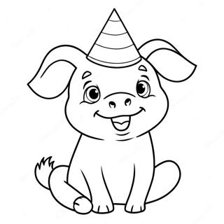 Malac Parti Kalapban Szinezo Oldal 55348 12128