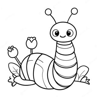 Szines Hernyo Viragokkal Szinezolap 61141-13437