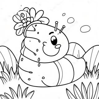 Mosolygo Hernyo A Kertben Szinezolap 61142-13443