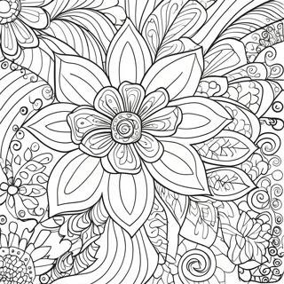 Kulonos Zentangle Virag Szinezolap 61957-13650