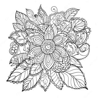 Kulonos Zentangle Virag Szinezolap 61957-13651