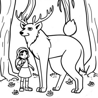 Mononoke Hercegno Az Erdo Szellemeivel Szinezolap 62143 13703