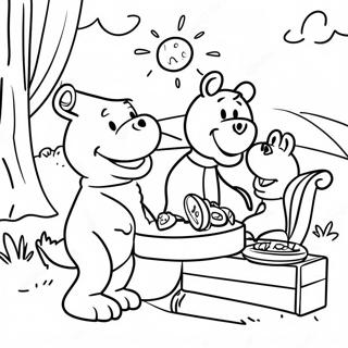 Barney Es Baratai Piknik Szinezooldal 62983 13919