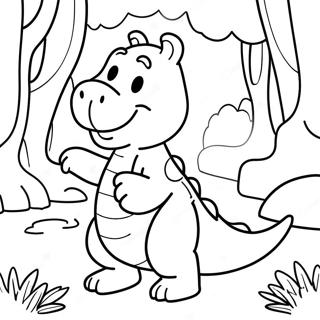 Barney Egy Varaszlatos Erdoben Szinezooldal 62984 13923