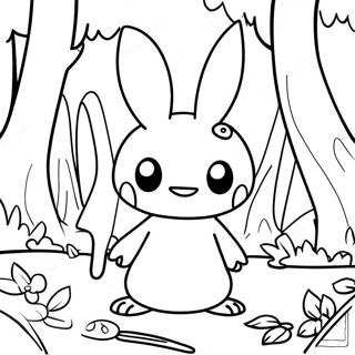 Mimikyu Egy Varazslatos Erdoben Szinezolap 64060-14206