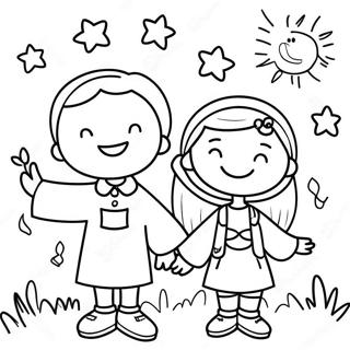 Boldog Bekes Gyerekek Szinezo Oldal 64807 13958