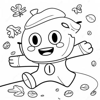 Jatekos Fall Guys Karakter Csuszik Szinezo Oldal 64909-14003