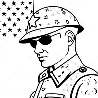 Katona Siluett Veteranok Napja Szinezolap 65353-14295