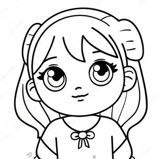 Kawaii Anime Lany Nagy Szemekkel Szinezolap 65909-14413