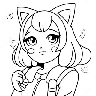 Anime Lany Macska Fulekkel Szinezolap 65911-14421