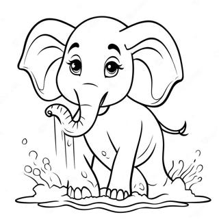 Fenseges Elefant Vizfroccsel Szinezolap 66270-14497