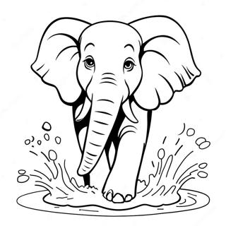 Fenseges Elefant Vizfroccsel Szinezolap 66270-14498