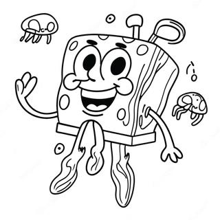 Spongebob Meduzaval Szinezolap 68592-15009