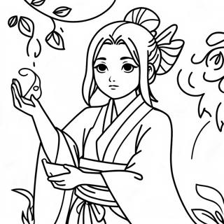 Megumi Fushiguro Shikigami Megidezese Szinezolap 68862-15078